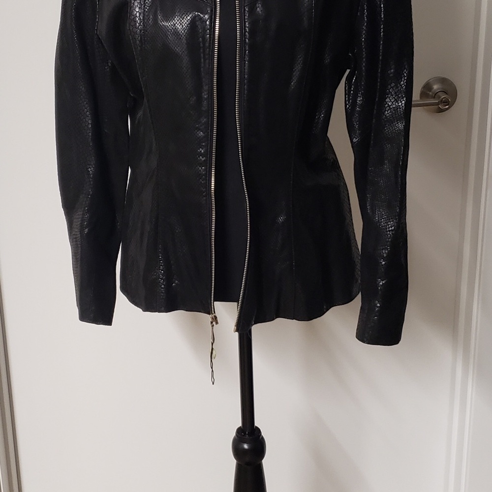 Leather jacket.